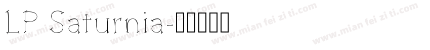 LP Saturnia字体转换